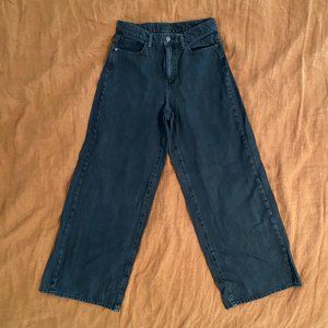 Uniqlo Wide Leg Jeans - Grey